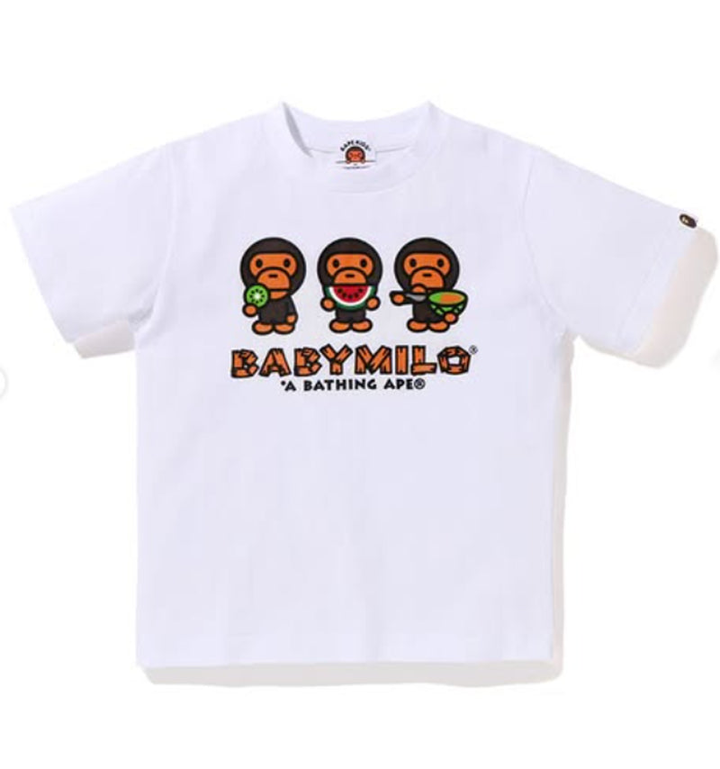 A BATHING APE BAPE KIDS BABY MILO FRUIT SUMMER TEE
