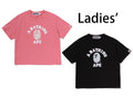 A BATHING APE Ladies' COLOR STUD COLLEGE TEE