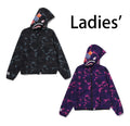 A BATHING APE Ladies' COLOR CAMO SHARK HOODIE JACKET
