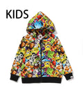 A BATHING APE BAPE KIDS 3D MILO ALL FRIENDS ZIP HOODIE
