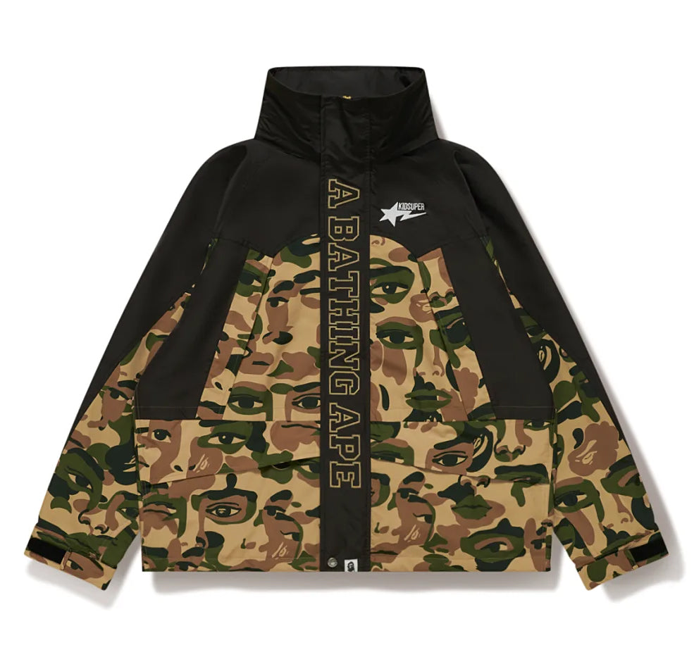 A BATHING APE BAPE x KIDSUPER CAMO SNOWBOARD JACKET A BATHING APE BAPE x KIDSUPER CAMO SNOWBOARD JACKET