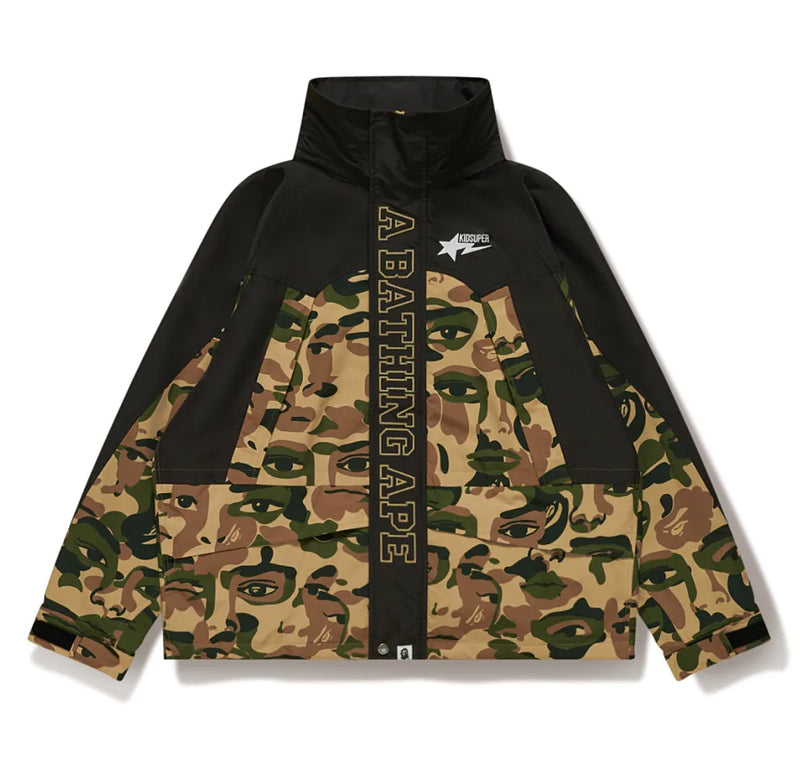 A BATHING APE BAPE x KIDSUPER CAMO SNOWBOARD JACKET
