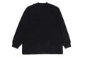 A BATHING APE GARMENT DYE ONE POINT RELAXED FIT POCKET L/S TEE - happyjagabee store