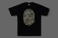 A BATHING APE LAYERED LINE CAMO BIG APE HEAD TEE