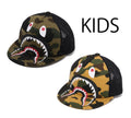 A BATHING APE BAPE KIDS 1ST CAMO SHARK MESH CAP