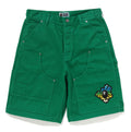 A BATHING APE PATCH 2 TONE WASHED WORK SHORTS