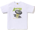 A BATHING APE APE HEAD UFO ON MOON TEE