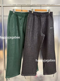 A BATHING APE CROC PATTERN LOGO RELAXED FIT SWEAT PANTS