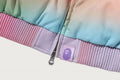 A BATHING APE Ladies' TIE DYE PHINESTONE BAPE STA LEATHER CROPPED DOWN JACKET