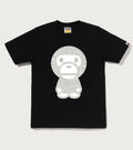 A BATHING APE Ladies' CROC PATTERN BIG BABY MILO TEE