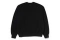 A BATHING APE HEAVY WASHED MULTI LOGO RELAXED FIT CREWNECK SWEAT SHIRT