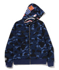 A BATHING APE COLOR CAMO REVERSIBLE SHARK FULL ZIP HOODIE