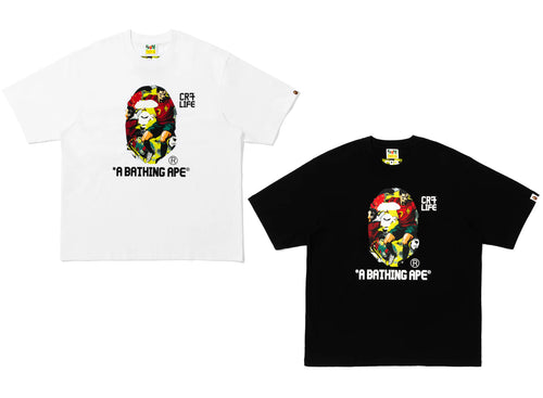 A BATHING APE BAPE x CR7 LIFE GRAPHIC A BATHING APE RELAXED FIT TEE