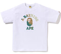 A BATHING APE TIE DYE COLLEGE TEE