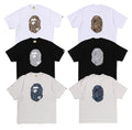 A BATHING APE WILD LEOPARD PATTERN APE HEAD RELAXED FIT TEE