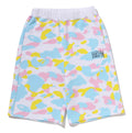 A BATHING APE Ladies' NEW MULTI CAMO SWEAT SHORTS