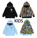 A BATHING APE BAPE KIDS BABY MILO PATTERN REVERSIBLE ZIP HOODIE - happyjagabee store