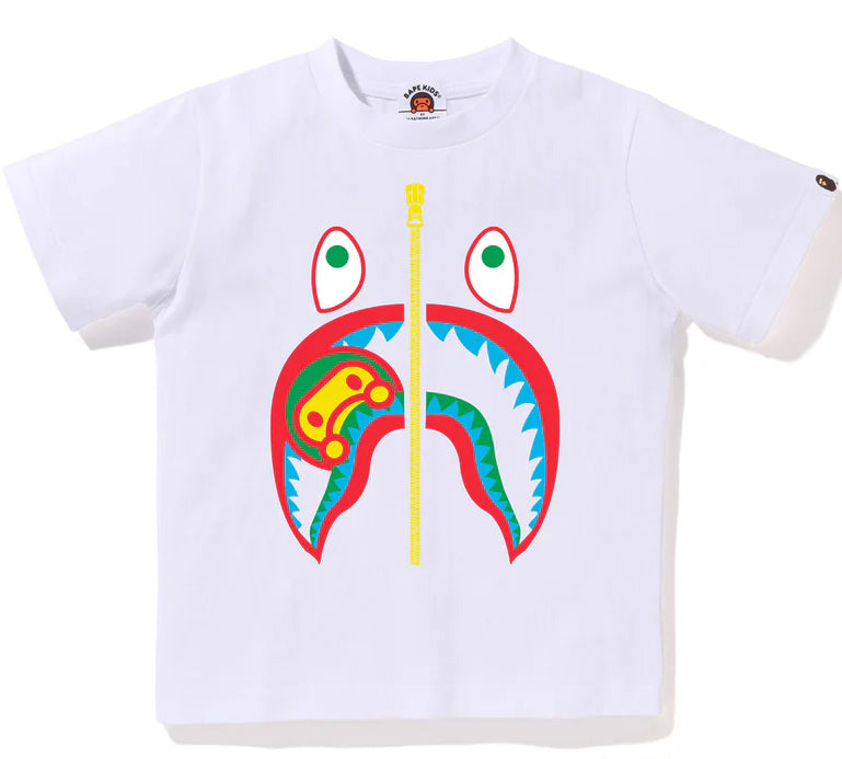 A BATHING APE BAPE KIDS COLORS MILO SHARK TEE