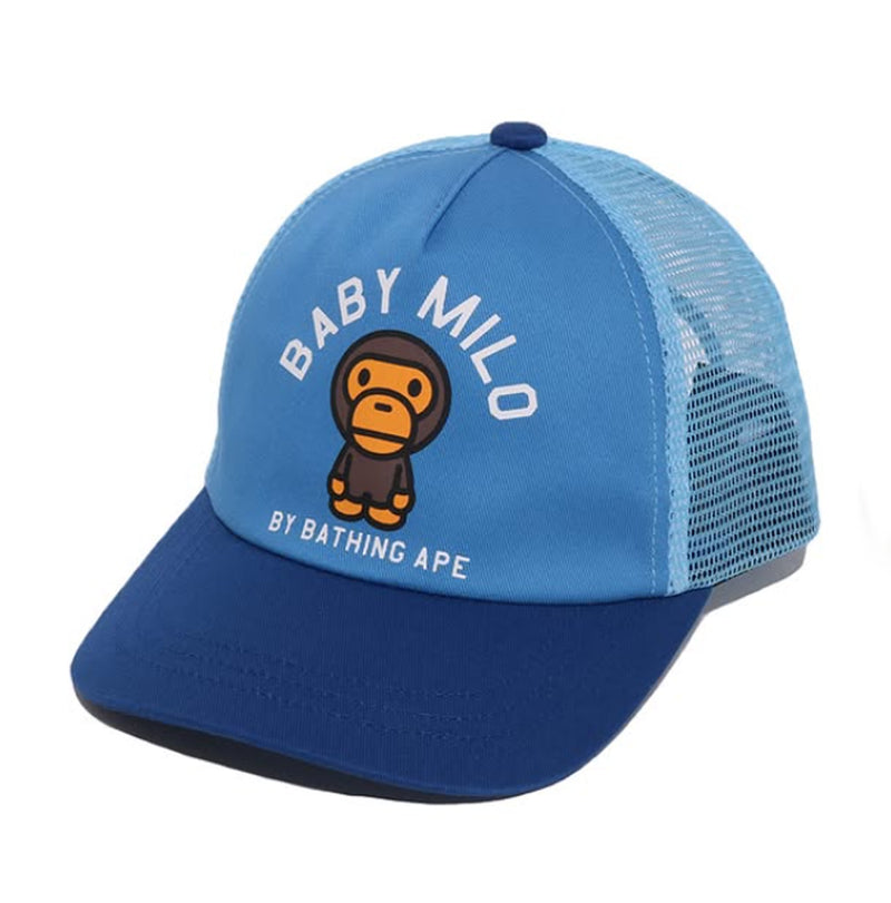 A BATHING APE BAPE KIDS BABY MILO PANEL MESH CAP