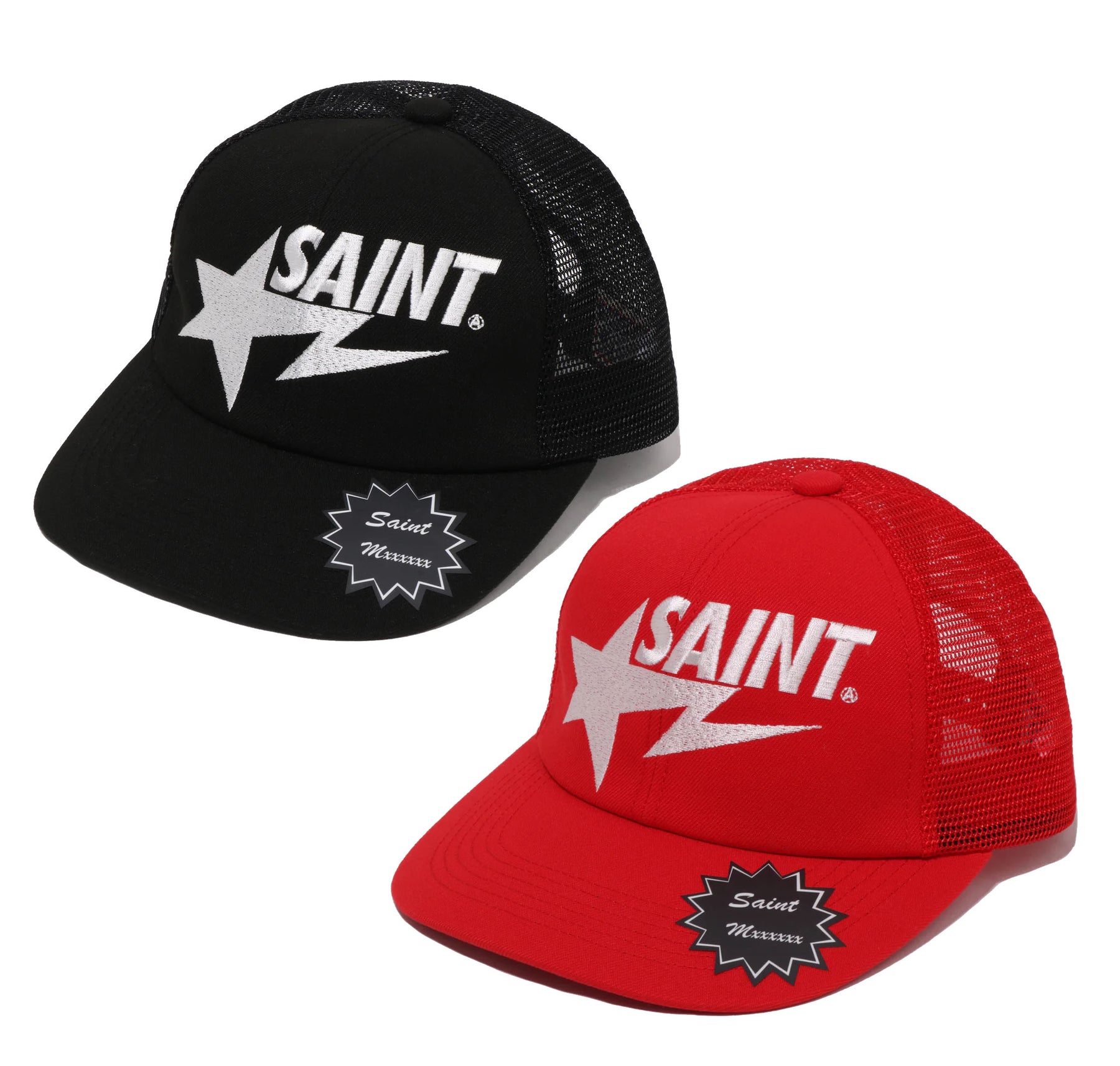 A BATHING APE BAPE x SAINT MXXXXXX SAINT STA MESH CAP