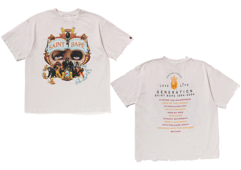 A BATHING APE BAPE x SAINT MXXXXXX GENERATION TEE
