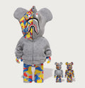 A BATHING APE BAPE x MEDICOM TOY 30TH ANNIV. SHARK HOODIE BEARBRICK 100% & 400% Set