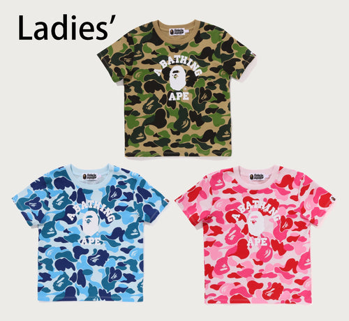 A BATHING APE Ladies' ABC CAMO COLLEGE MINI TEE