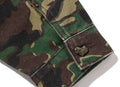 A BATHING APE Ladies' GLITCH WOODLAND CAMO BATHING APE LOGO WORKER JACKET