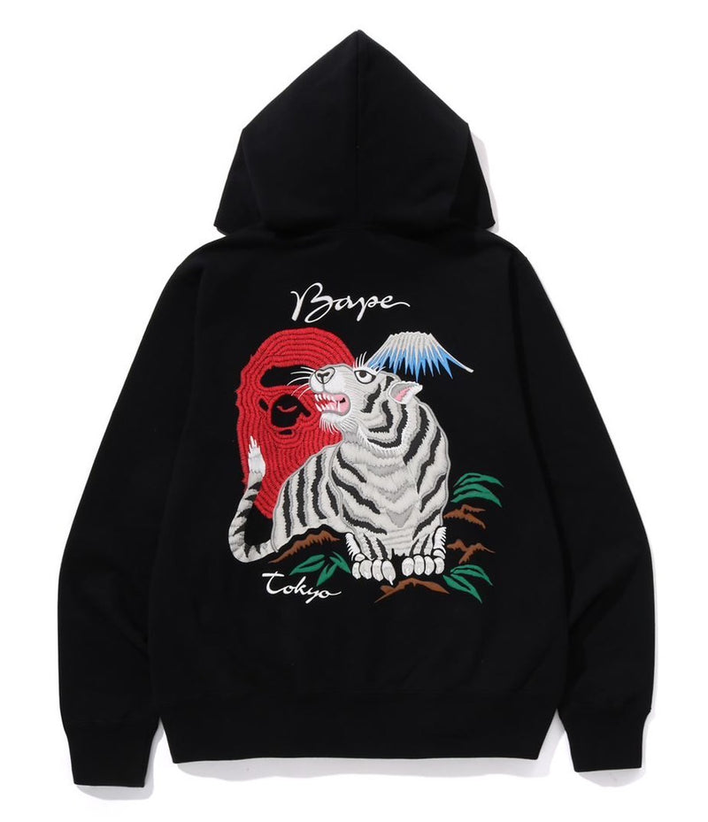 A BATHING APE TIGER SOUVENIR ZIP HOODIE