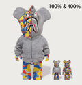 A BATHING APE BAPE x MEDICOM TOY 30TH ANNIV. SHARK HOODIE BEARBRICK 100% & 400% Set