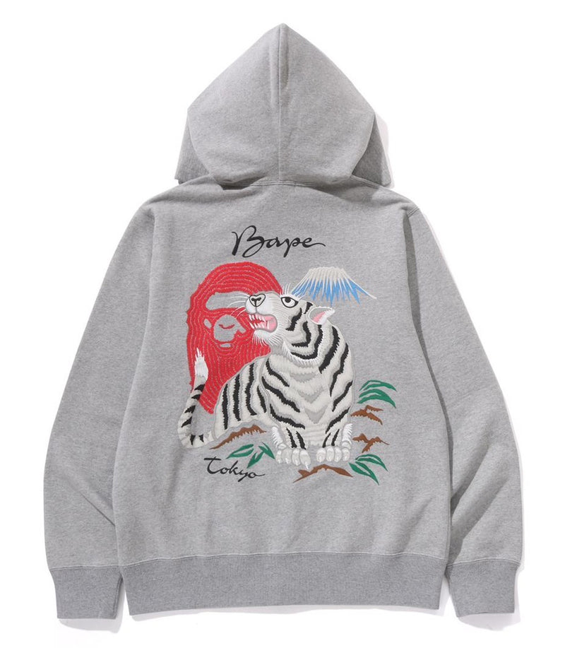 A BATHING APE TIGER SOUVENIR ZIP HOODIE