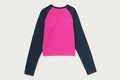 A BATHING APE Ladies' BABY MILO RAGLAN CROPPED L/S TEE