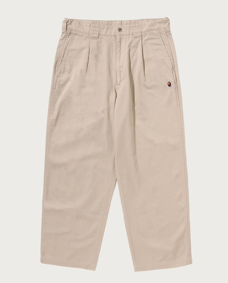 A BATHING APE ONE POINT RELAXED FIT CHINO PANTS