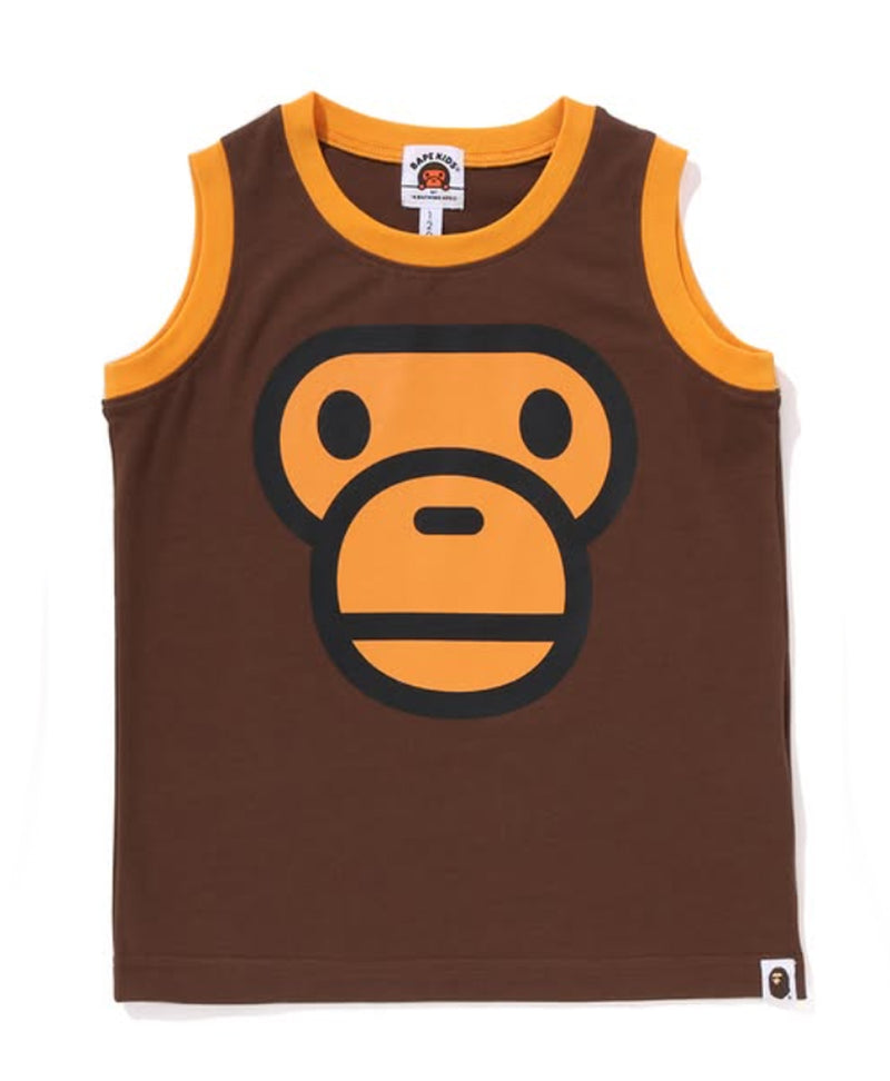 A BATHING APE BAPE KIDS MILO FACE TANK TOP