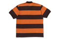 A BATHING APE MILO ONE POINT STRIPE RELAXED FIT POLO