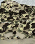 A BATHING APE COLOR CAMO SHARK BOA CROPPED FIT ZIP HOODIE
