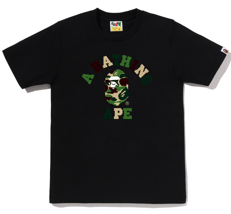 A BATHING APE Ladies' ABC CAMO COLLEGE TEE