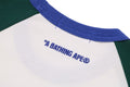 A BATHING APE COLLEGE RAGLAN TEE