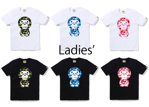 A BATHING APE Ladies' ABC CAMO BIG BABY MILO TEE