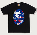 A BATHING APE Ladies' STA STRIKE CAMO BIG APE HEAD TEE