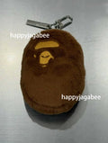 A BATHING APE APE HEAD FAUX FUR KEYCHAIN