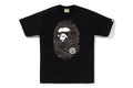 A BATHING APE LAYERED LINE CAMO BIG APE HEAD TEE