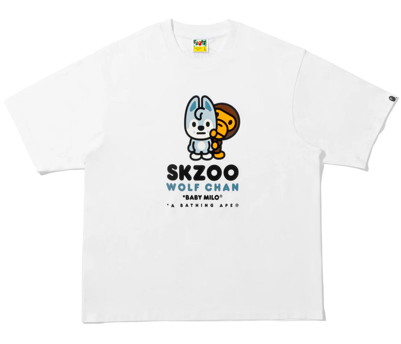 A BATHING APE BAPE x STRAYKIDS WOLF CHAN BABY MILO TEE