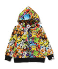 A BATHING APE BAPE KIDS 3D MILO ALL FRIENDS ZIP HOODIE