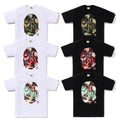 A BATHING APE MAP CAMO APE HEAD SHARK TEE