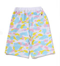 A BATHING APE Ladies' NEW MULTI CAMO SWEAT SHORTS