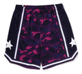 A BATHING APE COLOR CAMO MESH RELAXED FIT SHORTS