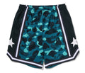 A BATHING APE COLOR CAMO MESH RELAXED FIT SHORTS