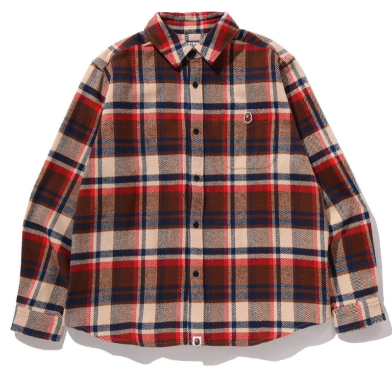 A BATHING APE BAPE CHECK SHIRT