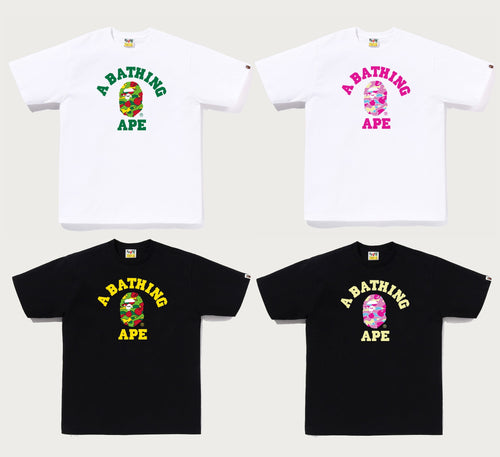 A BATHING APE STA CAMO COLLEGE TEE